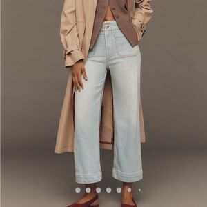 Anthropologie Colette Crop High-Rise Wide leg Jeans by Maeve NWT Size 32